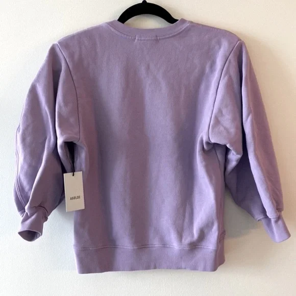 AGOLDE Thora 3/4 Sleeve Sweatshirt in Lunar - Picture 13 of 15